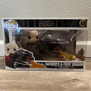 Funko Pop Daenerys & Fiery Drogon Figure - #68 Pop! Rides Game of Thrones